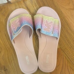 Michael Kors Pastel Multicolor Slide Sandals